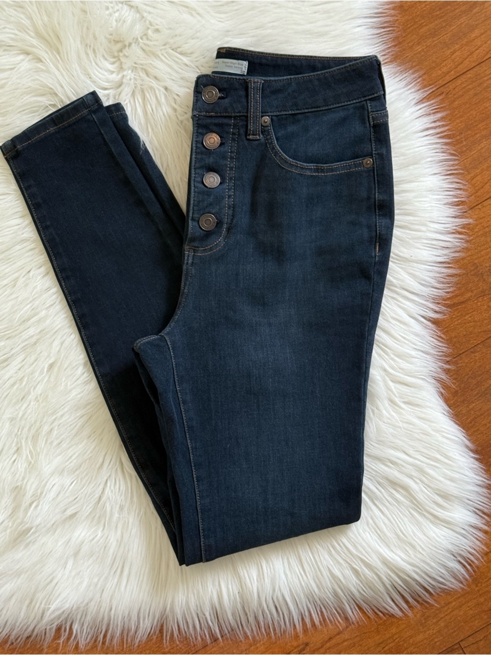 LC Lauren Conrad Super High-Rise Super Skinny Blue Jeans-Size 2